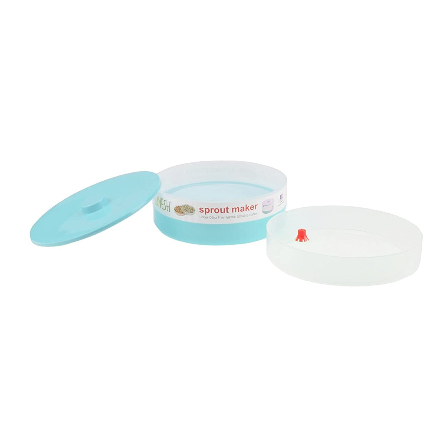Ganesh bean sprout maker bowl, 1800 ml, multiple angles. Ganesh bean sprout maker bowl, 1800 ml, multiple angles.